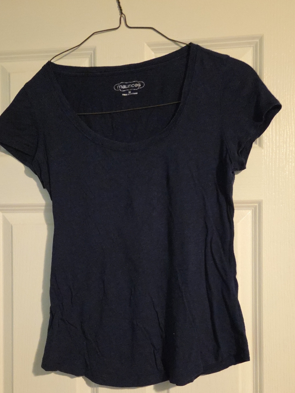 Maurices Dark Navy Scoop Neck Short Sleeve Tee